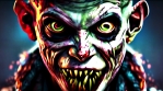 Scary horror Halloween realistic face monsters stroboscope effect 4