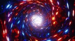 Dizzying Descent into Neon Serenity. Infinitely looped animation