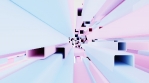 3d Abstract animacion Loop with squares flying