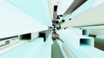 3d Abstract animacion Loop with squares flying