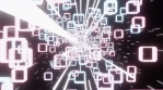 3d Abstract animacion Loop with squares flying