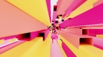 3d Abstract animacion Loop with squares flying