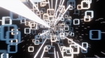 3d Abstract animacion Loop with squares flying