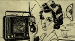 Retro vintage from 60' woman hand draw animation
