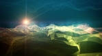 Polygon mountain 3D space digital landscape