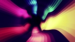 Striped multicolored flowing digital tunnel