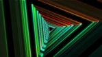 Green Neon Triangle Tunnel