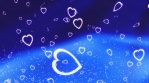 Falling hearts on blue loop