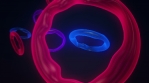 Glowing liquified neon rings