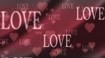 Love and Hearts in Red Looping Animated Background