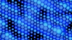 Blue hexagon grid of bouncy balloon spheres