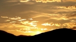 Evening clouds and mountains