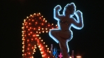 Clips of flashing neon signs in Las Vegas.