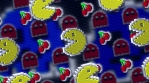 Seamless animated background of elements inspired in Pacman arcade videogame.