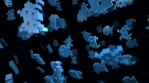 Seamless animated background of elements inspired in Space Invaders arcade videogame.