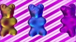 Seamless animation gummy bears dancing.