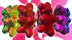 Seamless animation gummy bears dancing.