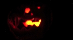 Scary Dark Evil Glowing Pumpkin Halloween Faces