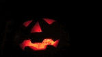 Scary Dark Evil Glowing Pumpkin Halloween Faces