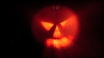 Scary Dark Evil Glowing Pumpkin Halloween Faces