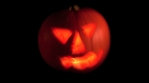 Scary Dark Evil Glowing Pumpkin Halloween Faces