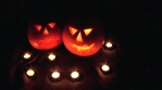 Scary Dark Evil Glowing Pumpkin Halloween Faces