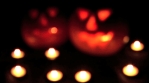 Scary Dark Evil Glowing Pumpkin Halloween Faces