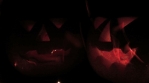 Scary Dark Evil Glowing Pumpkin Halloween Faces