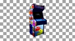 Arcade cabinet seamless animation with alpha channel