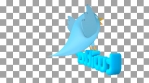 cartoon twitter logo spin loop