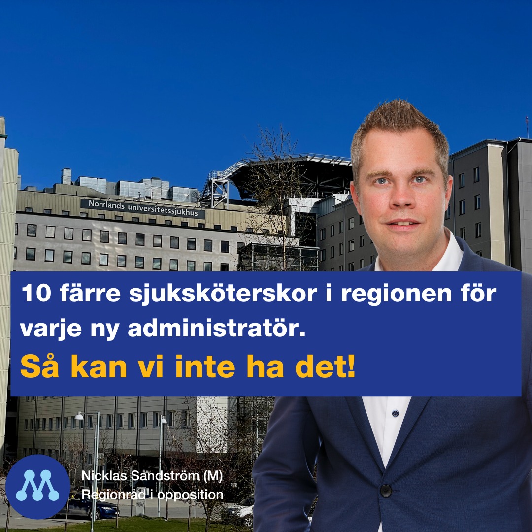 Fler Administratörer Och Mindre Vårdpersonal I S Styrda Region Västerbotten Nicklas Sandström M 