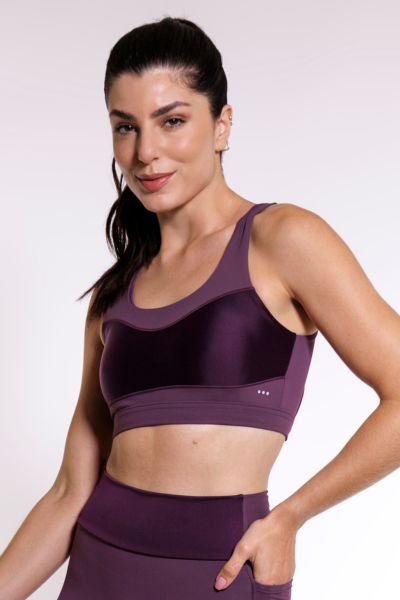 top de suporte alto para corrida Trilha Verão