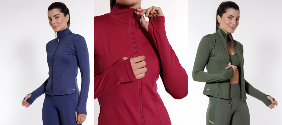 casaco de treino feminino para o inverno Casaco Raquel Trilha Verão