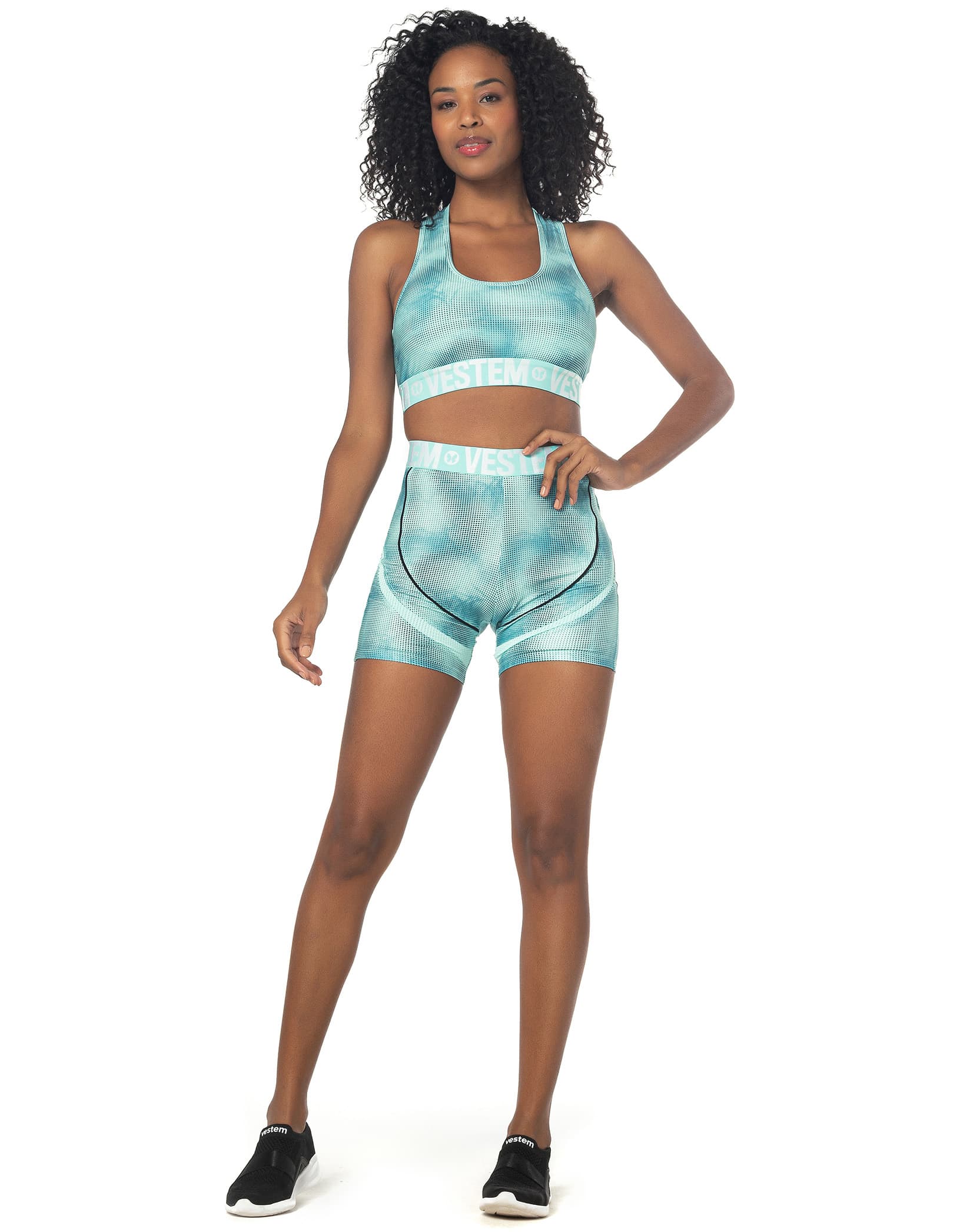 Vestem - Kendall Bubbles Green Frais Shorts - SH505E1108