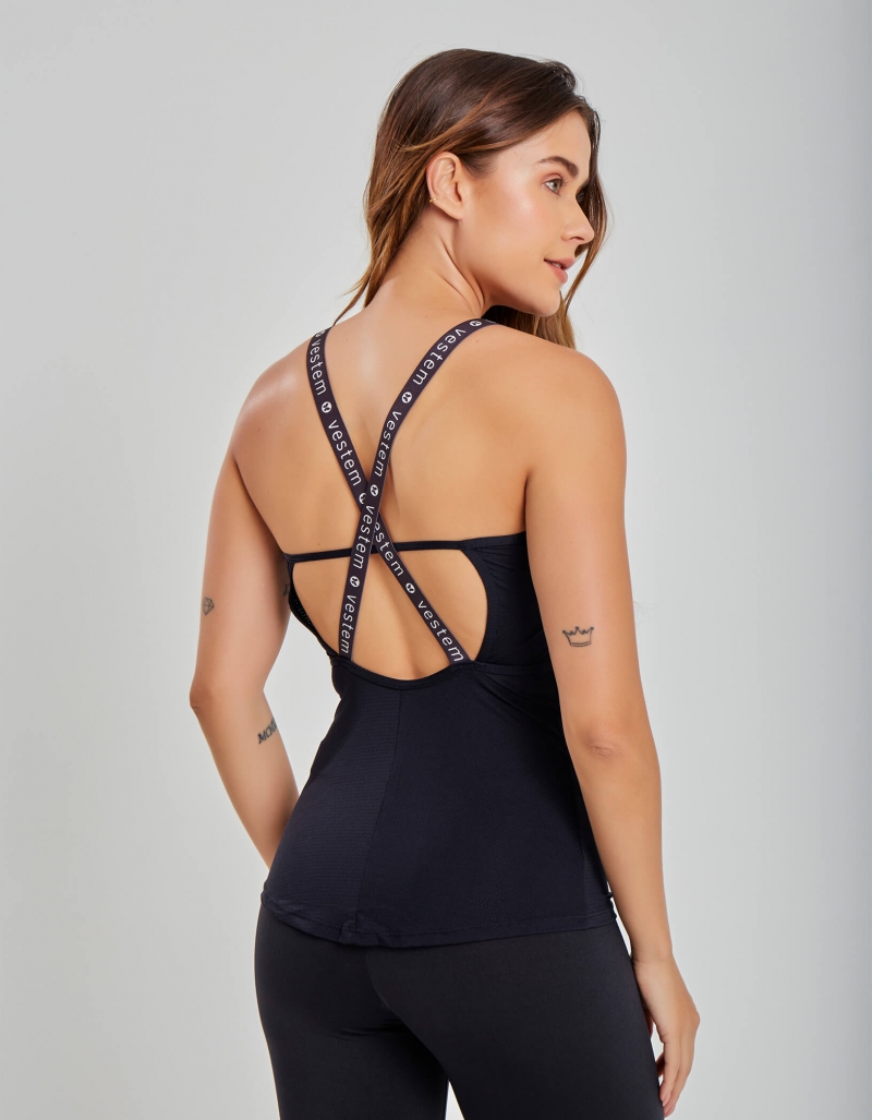 Vestem - Regata Dry Fit Lila Preto - REG705.C0002