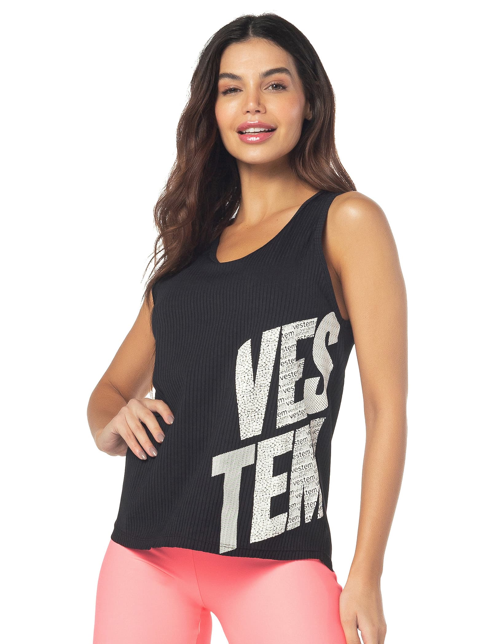 Vestem - Tank Shirt Isla Black - REG684C0002