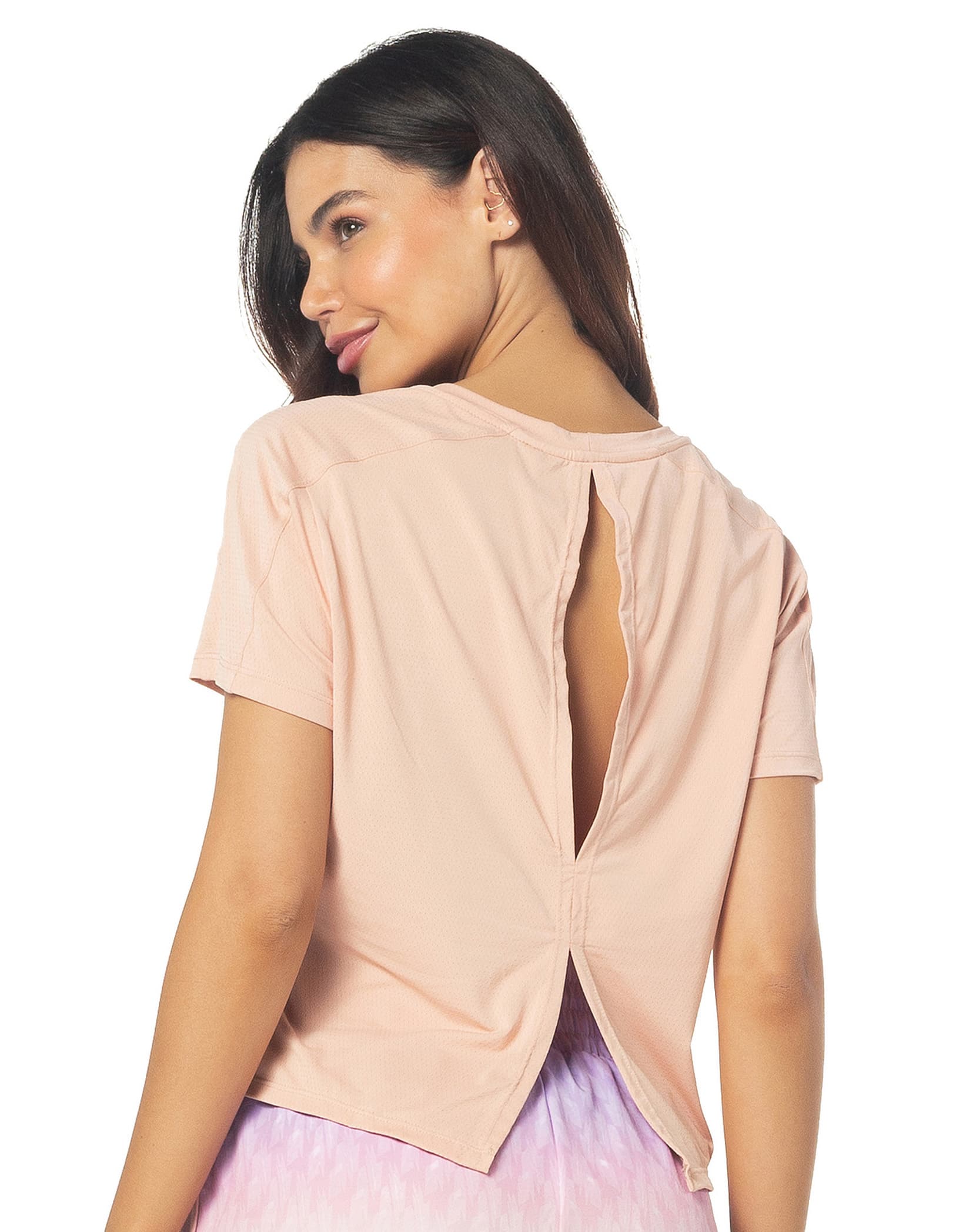 Vestem - Blusa Manga Curta Dry Fit Peonia Rosa Romance - BMC599.C0243