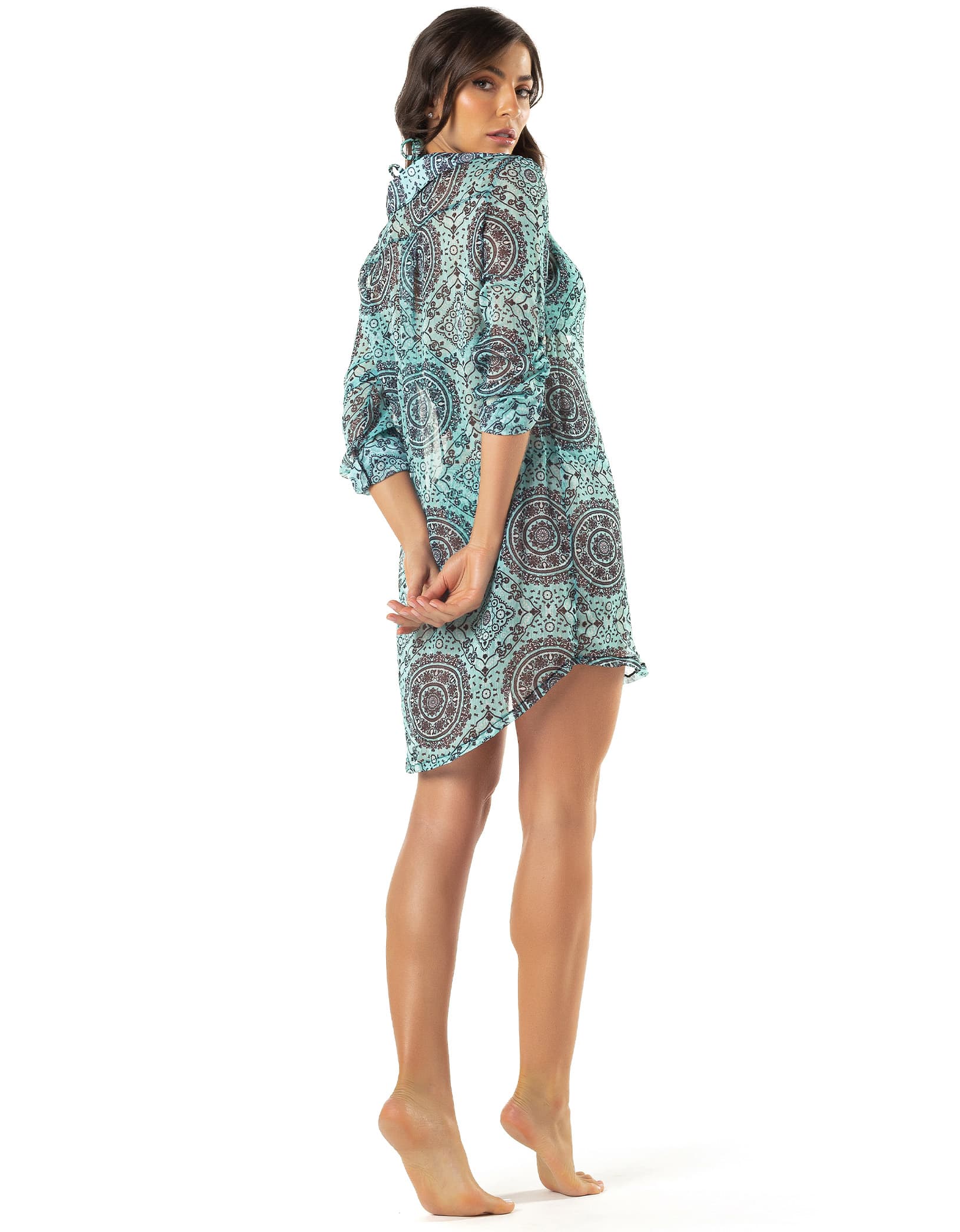 Vestem - Beach Outing Chemise Classic Joana Paisley Etero - SP277E1094