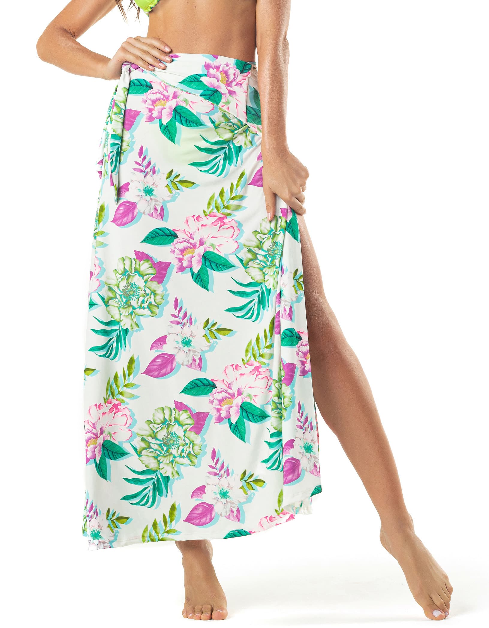 Vestem - Beach Cover-up Magnolia Floral White - SP273E1088