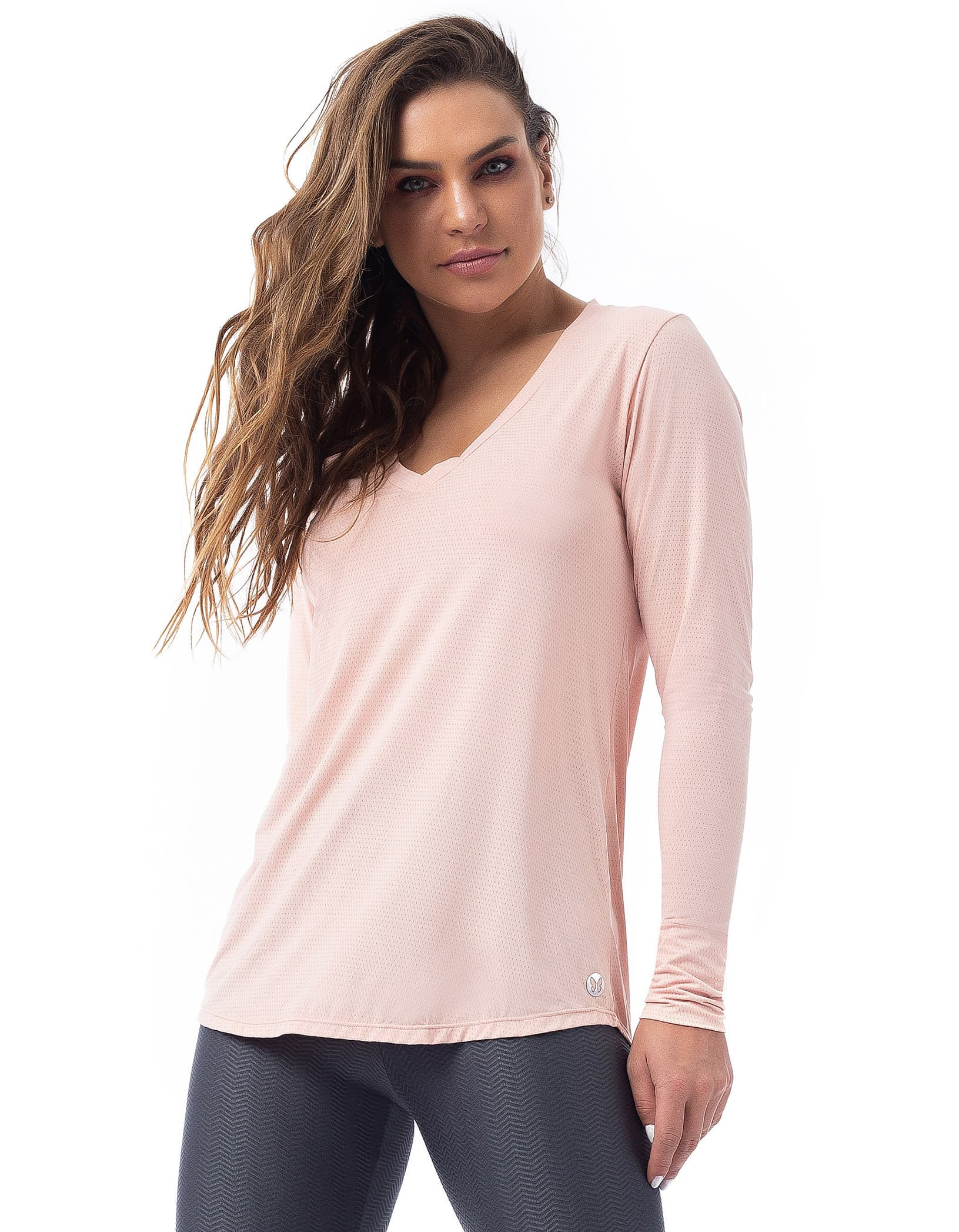 Vestem - Blusa Dry Fit Manga Longa Janice Nude - BML16C0048