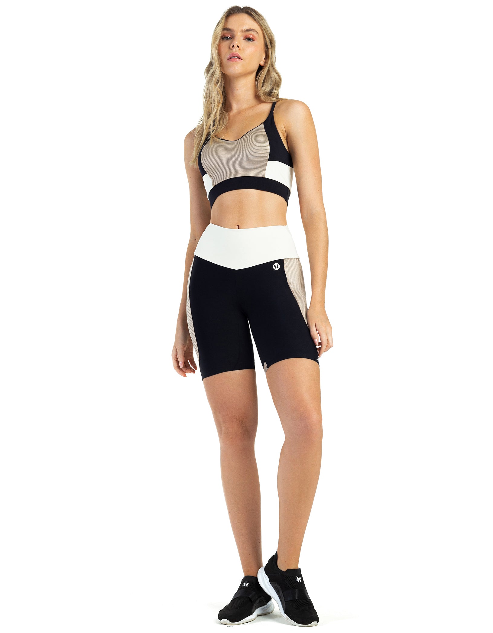 Vestem - Black Algiers Shorts With Off White - BER175.C0002