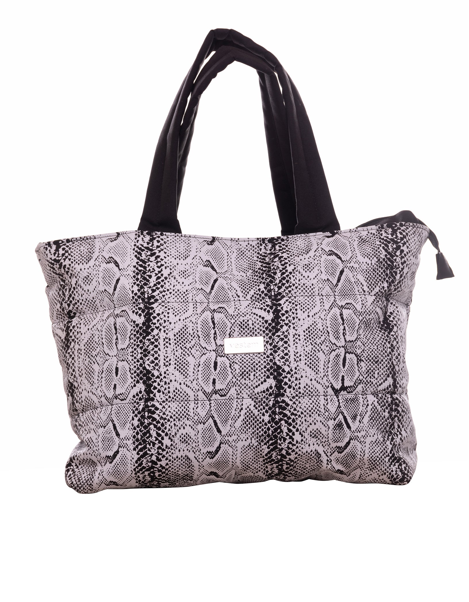 Vestem - Hand Bag Ilhabela Snake Black And White - BOL39E1031