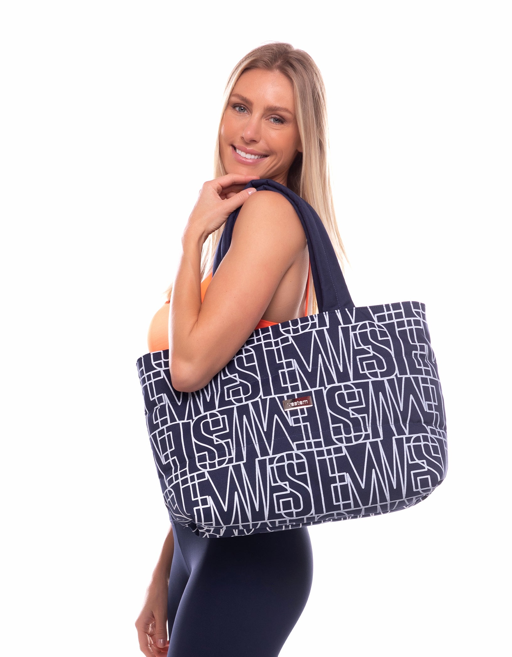 Vestem - Hand Bag Ilhabela Logomania Az. navy blue - BOL39E1025