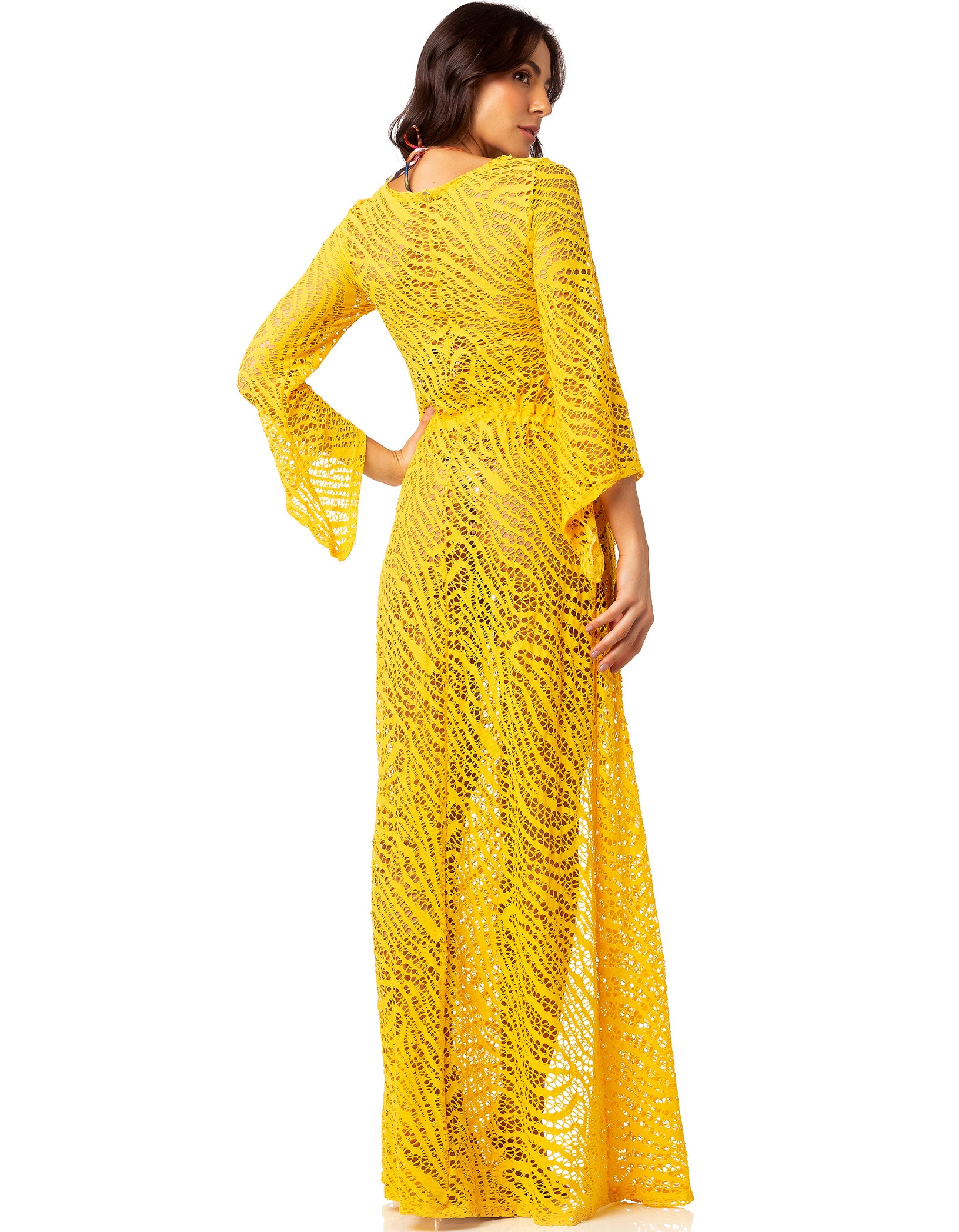 Vestem - Beach Dress Chemise Lace Yellow Gema - SP237.C0005