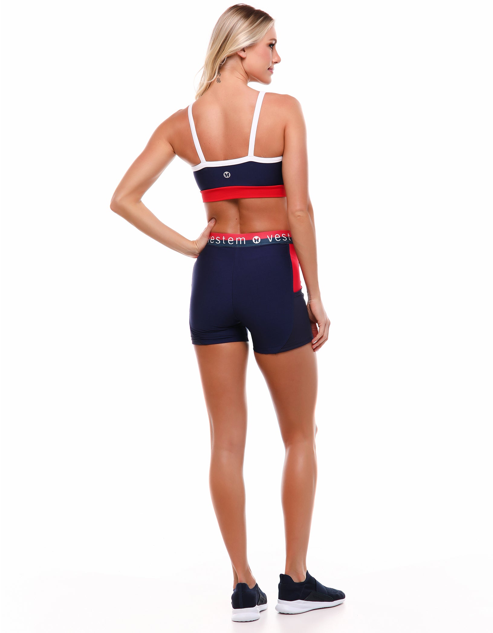 Vestem - Midtown Top Navy Blue With Red And Off White Blue - TOP750.C0028