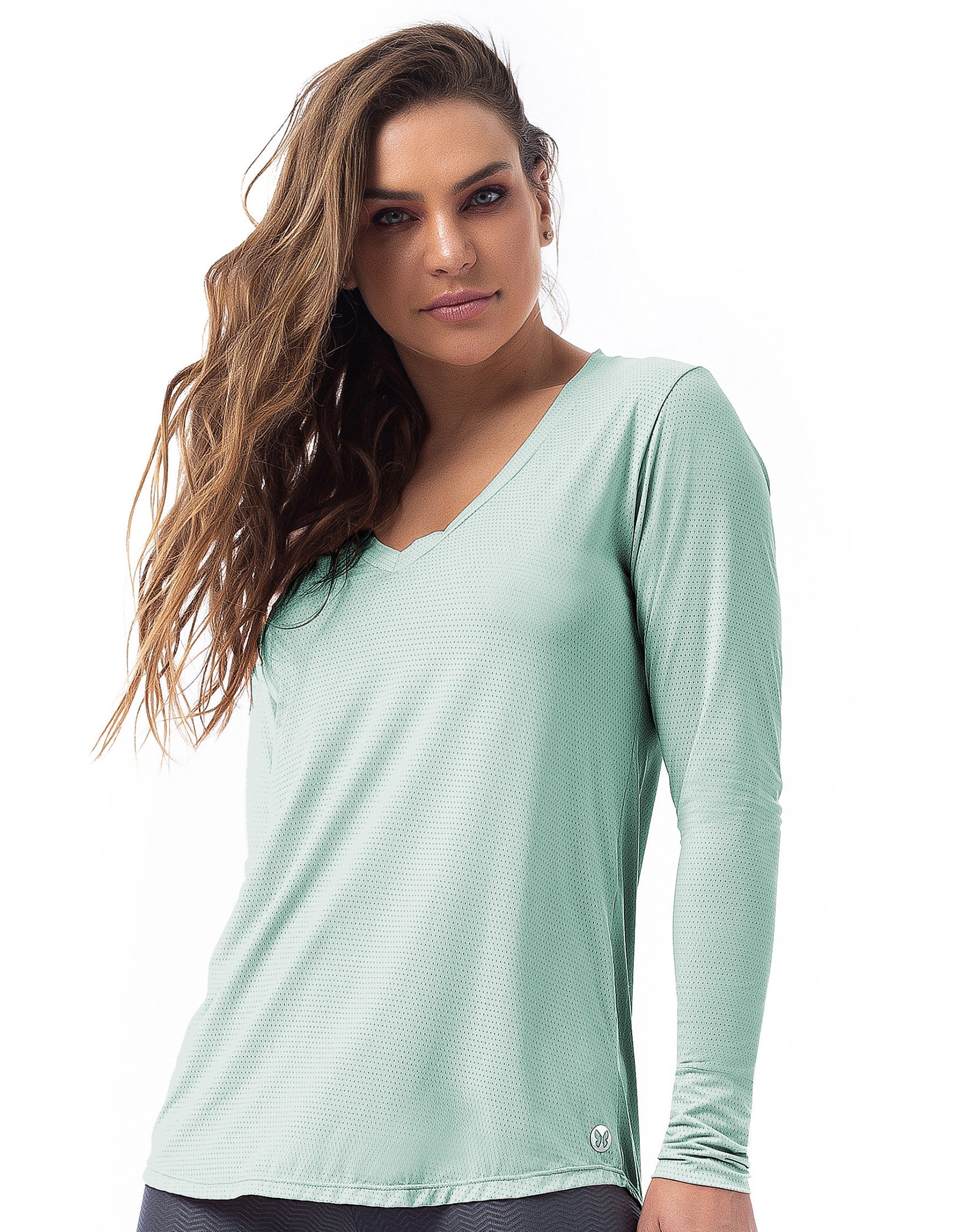 Vestem - Blusa Dry Fit Manga Longa Janice Verde Etero - BML16C0291