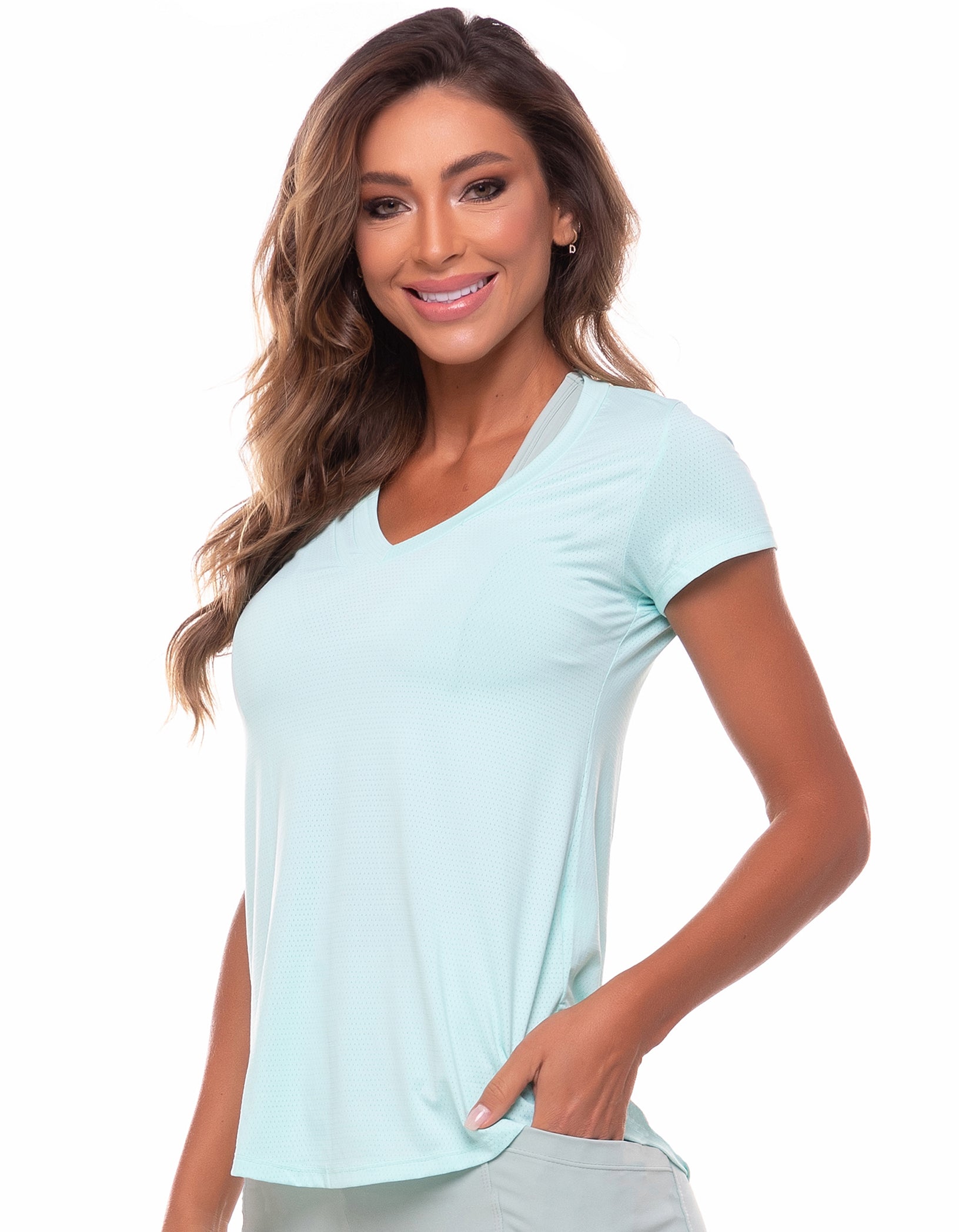 Vestem - Blusa Dry Fit Manga Curta Janice Verde Frais - BMC31C0248