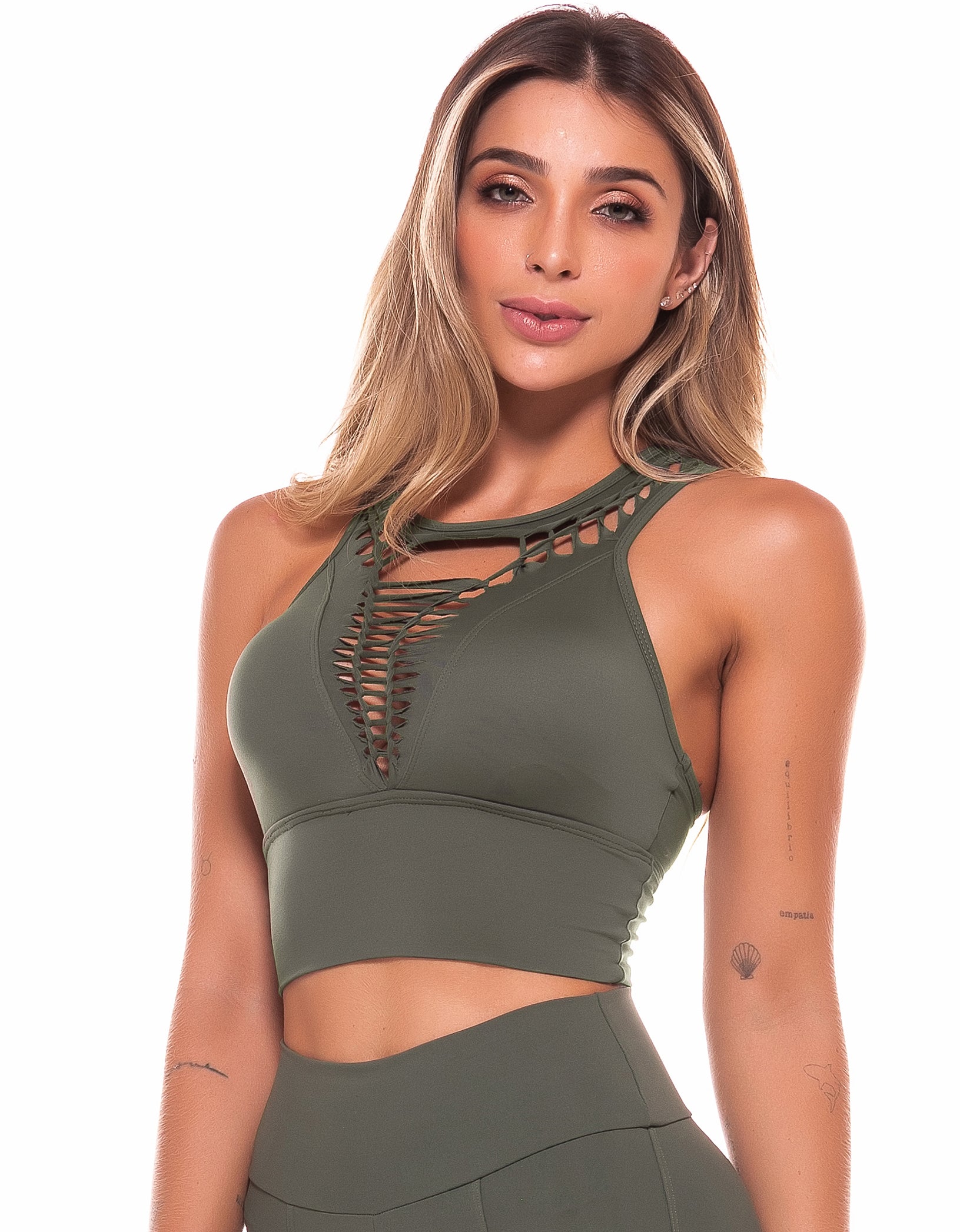 Vestem - Top Laser Esqueleto Verde Croco - TOP132.ESS.C0292