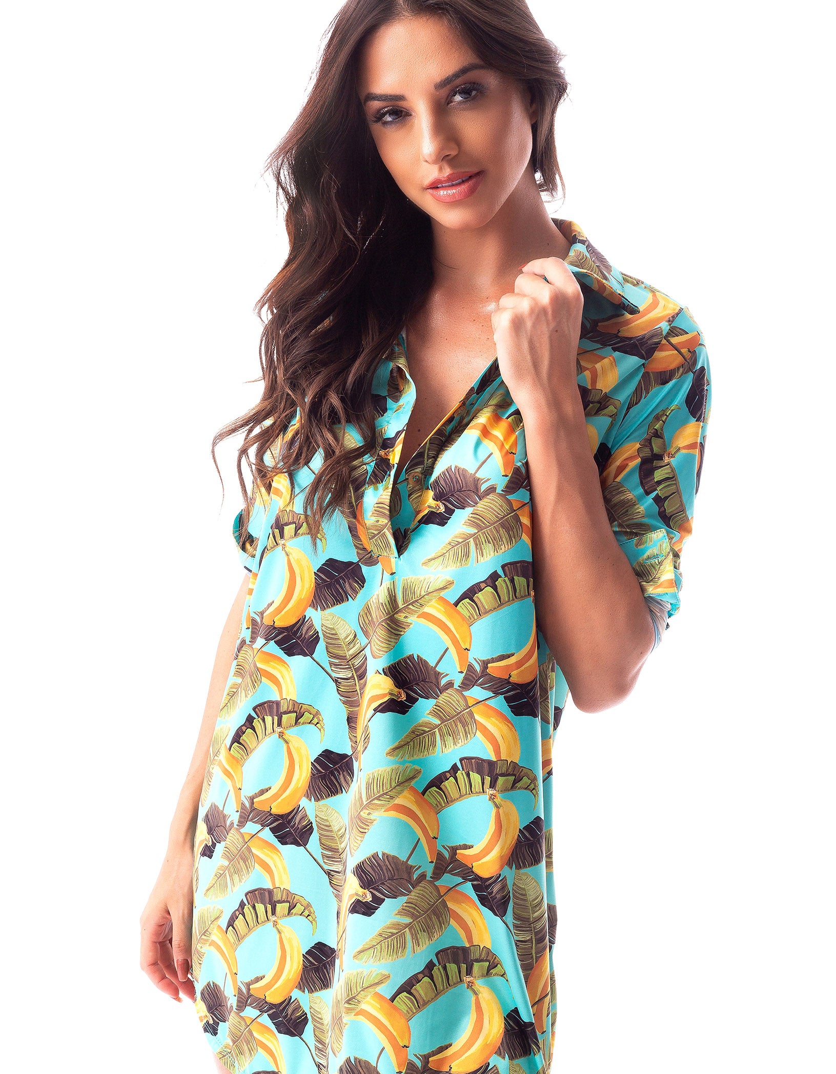 Vestem - Jenifer Tropical Multi Tunic Beach Cover-Up - SP175001