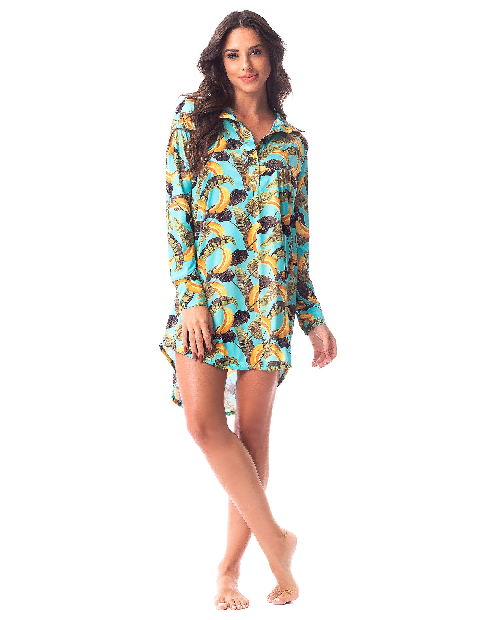 Vestem - Jenifer Tropical Multi Tunic Beach Cover-Up - SP175001